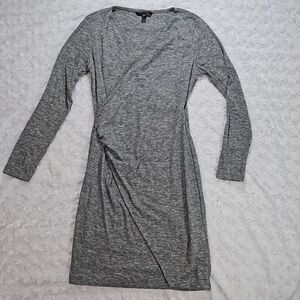 Faux Wrap Grey Dress Banana Republic Size XS
